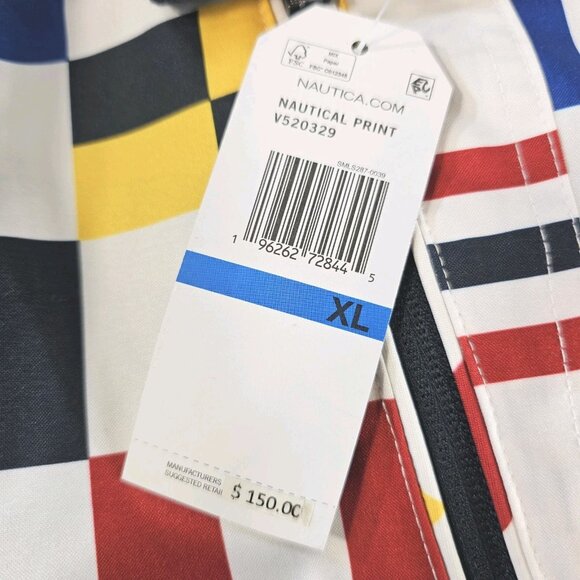 Nautica Multicolor Water Wind Resistant Stretch Bomber Jacket - Men's Size XL - Picture 4 of 12